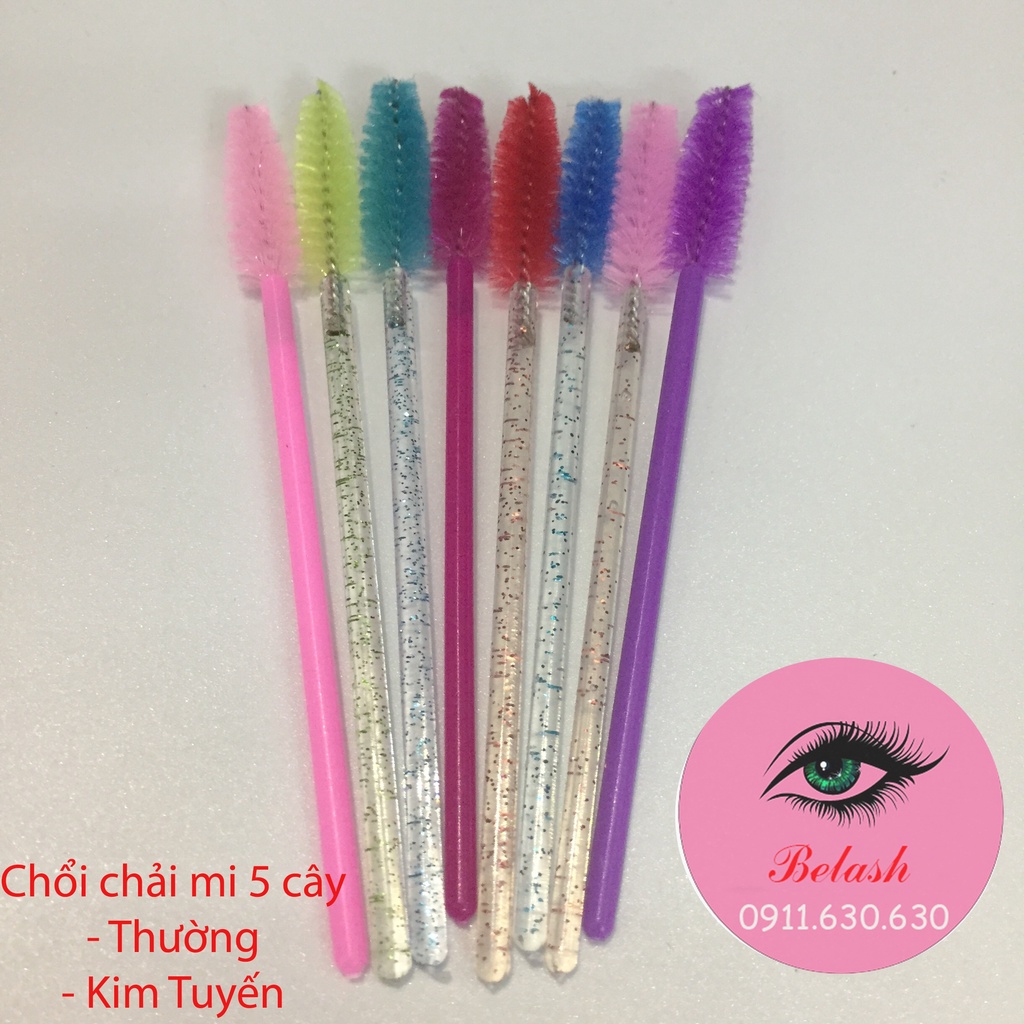 Chổi chải mi 5 cây_dụng cụ nối mi_Be Lash