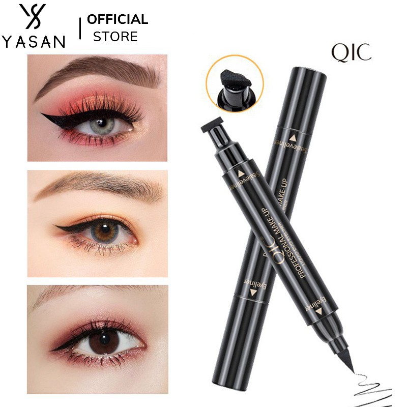 Bút dạ kẻ mắt nước hai đầu QIC cao cấp không lem lâu trôi giúp định hình nét kẻ mắt cho makeup nữ Yasan | BigBuy360 - bigbuy360.vn