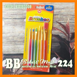 💥 SIÊU RẺ 💥 Bộ cọ vẽ trang trí Sắc Màu 6c