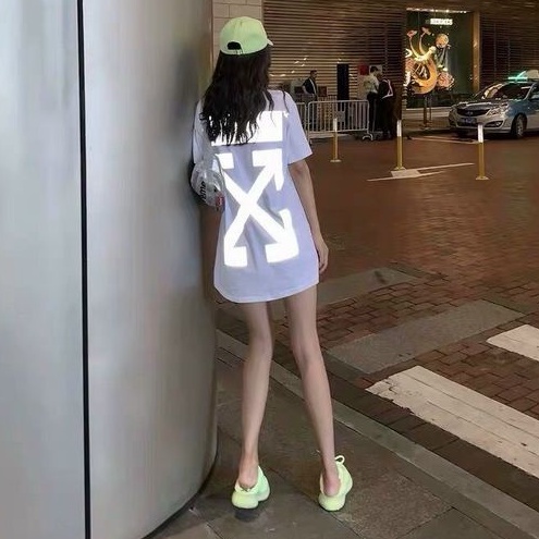 áo thun phản quang tay lỡ form rộng unisex