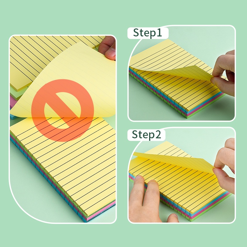 Set 200 Giấy Ghi Chú 4 Màu Tiện Lợi Cho Học Sinh/Văn Phòng