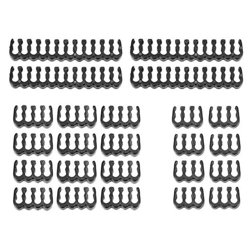 Bộ kẹp tổ chức dây 24 chân x 4 8 chân x 12 6 chân x 8 PP cho tủ trang điểm 3.4mm