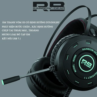Tai nghe gaming 7.1 rainbow -gear rs989