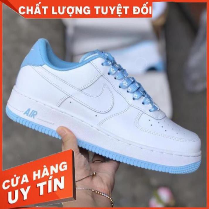 Giày thể thao sneaker Af1 trắng xanh blue thấp cổ hàng 1:1 full size nam nữ Hà Nội