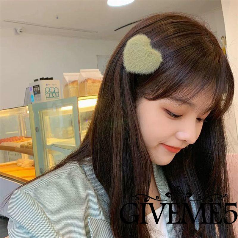 Kẹp tóc hình trái tim đơn giản đáng yêu cho nữ