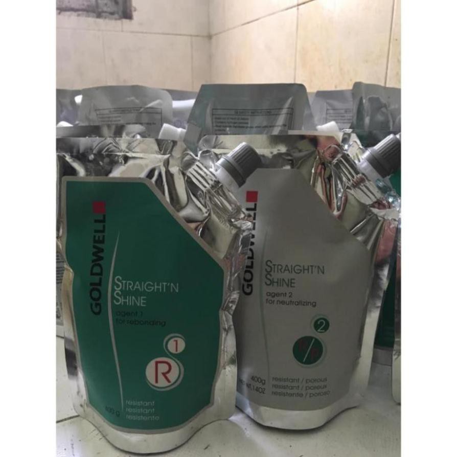 Cặp Thuốc Uốn , Ép Duỗi Nóng Tóc  Goldwell 400ml X 2