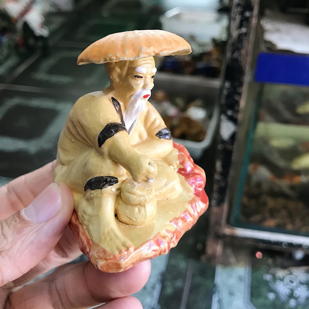ÔNG CÂU CÁ TRANG TRÍ HỒ CÁ NON BỘ RỘNG 6CM CAO 7CM