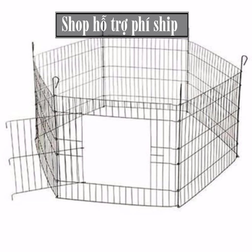 Hỗ trợ Ship-  -Quây chó sơn tính điện - Hàng rào 6 tấm  60x63 - cũi chó hanpet 501