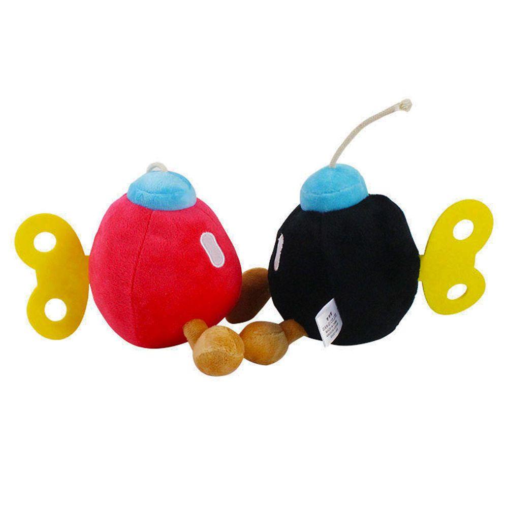 ANEMONE Gà Nhồi Bông Mềm 15cm Màu Đỏ Đen Đáng Yêu
