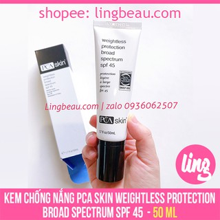 Kem chống nắng PCA Skin Weightless Protection Broad Spectrum SPF45