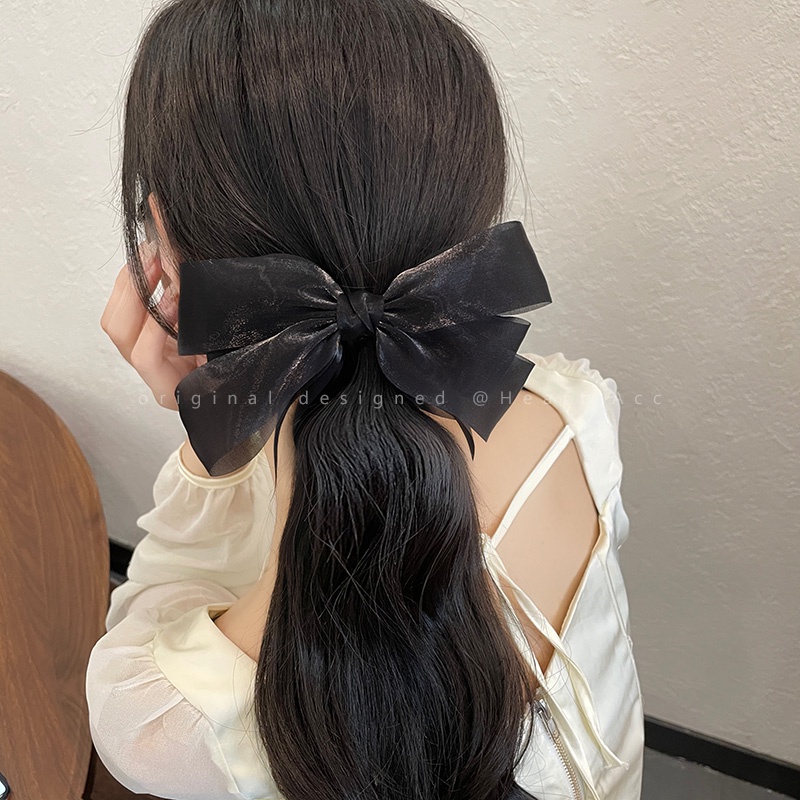 Kẹp Tóc Nơ Lưới Tinh Tế Thời Trang Hàn Quốc Cho Bé Gái