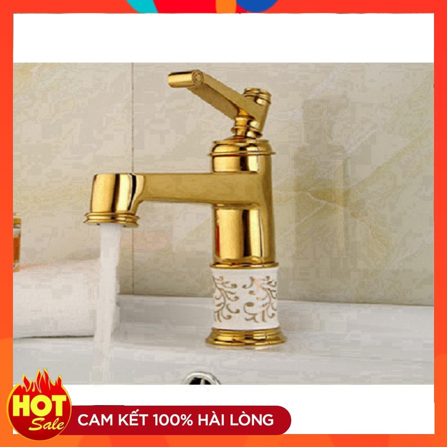 Combo bộ sen cây tắm GIORMANI vàng kèm vòi lavabo đính đá cao cấp SC05-SNL09