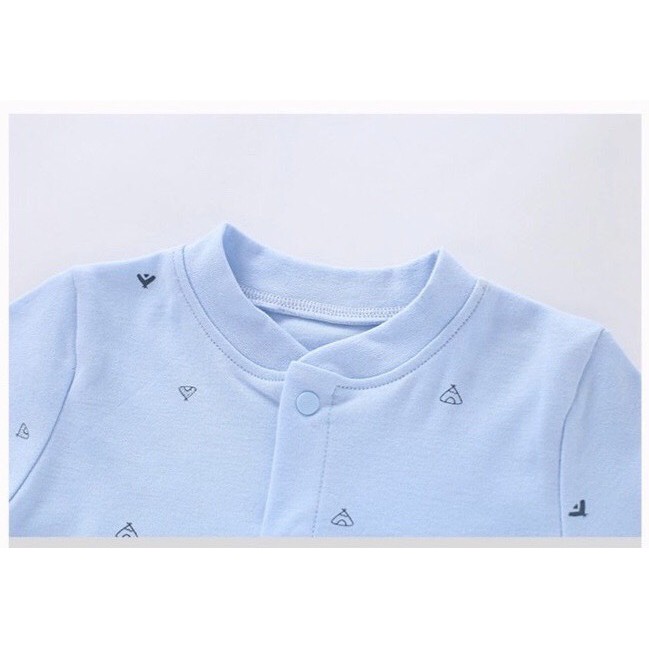 Body cho bé TEDDY, bodysuit dài tay liền thân cotton xuất Hàn cho bé trai và bé gái sơ sinh từ 0-3 tháng