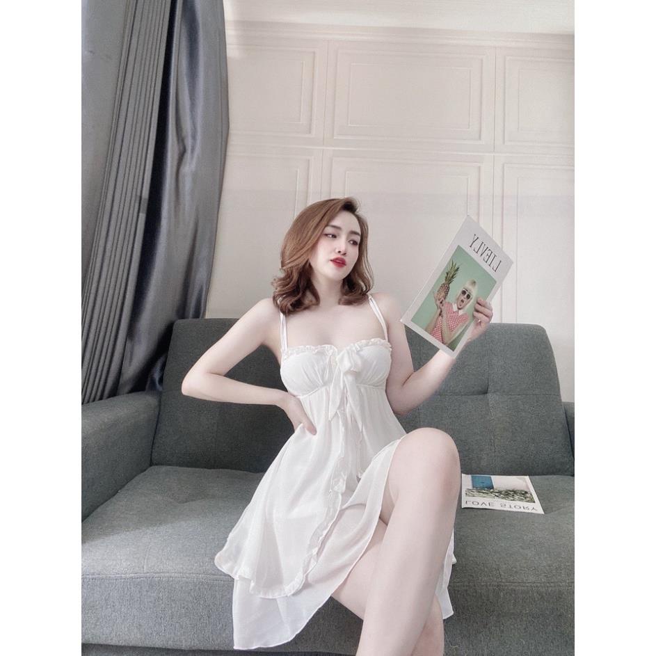 Áo Choàng Kimono Kèm Váy Voan Phối Ren NGUYEN, Set Đồ Ngủ Sexy 3 Món, Đầm Ngủ Voan Cao Cấp Quyến Rũ Thời Trang Cho Nữ. | BigBuy360 - bigbuy360.vn