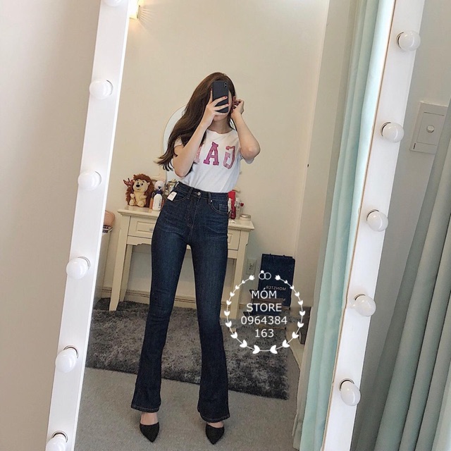 Quần Jean Loe Dáng Dài Quần Bò Loe Lưng Cao Xuất Xịn Có Co Giản | BigBuy360 - bigbuy360.vn