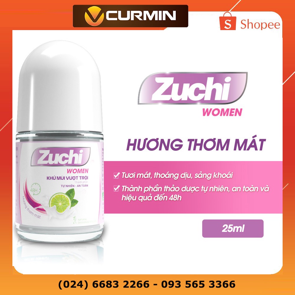 Lăn khử mùi Zuchi (Women) Hương thơm mát 25ml