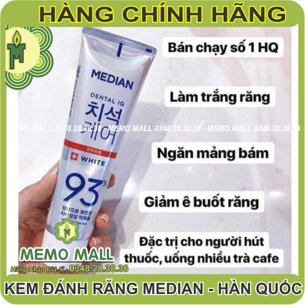 (CHÍNH HÃNG-DATE MỚI) Kem đánh răng Median HÀN QUỐC 93% đủ màu TRẮNG SẠCH RANG -THƠM MIỆNG | WebRaoVat - webraovat.net.vn