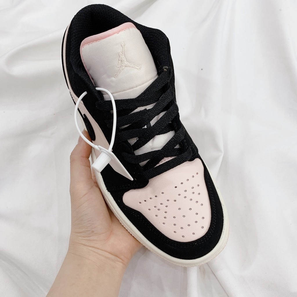 Giày sneaker Jordan 1 Nữ Cổ Thấp Đen Hồng Low Black Guava Ice (W) Da Nhăn Full box Bill | BigBuy360 - bigbuy360.vn