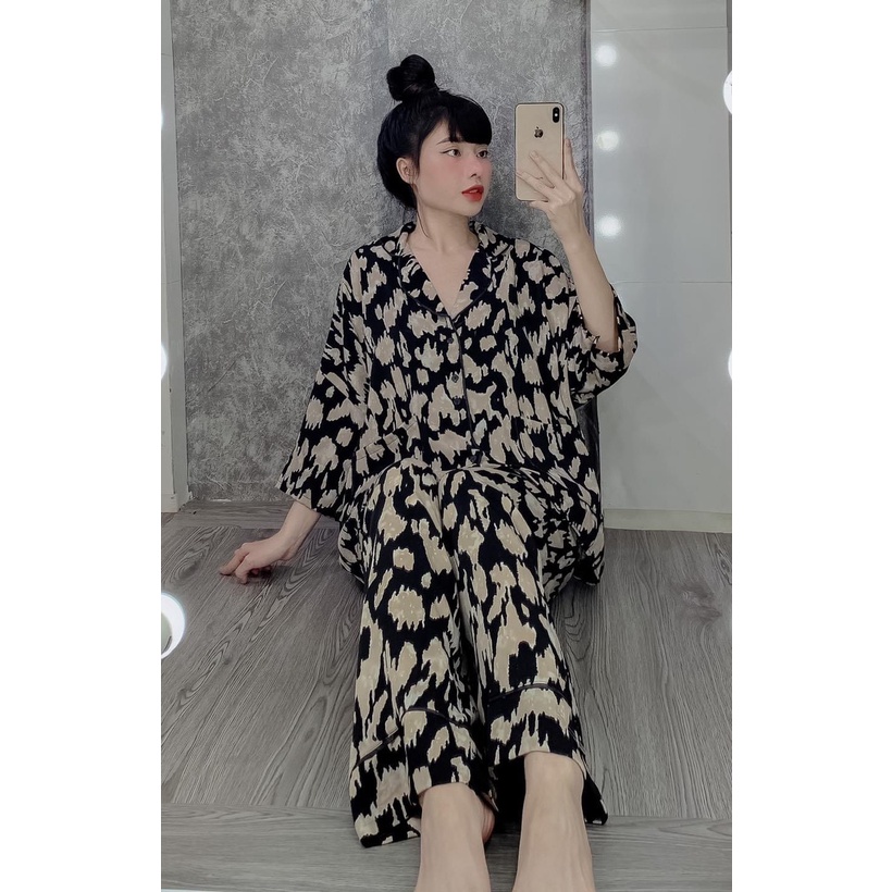 Đồ Bộ Lụa Mai Ngô - Tay Cánh Dơi Quần Dài - Big size