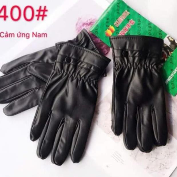 Găng tay da cảm ứng điện thoại nam