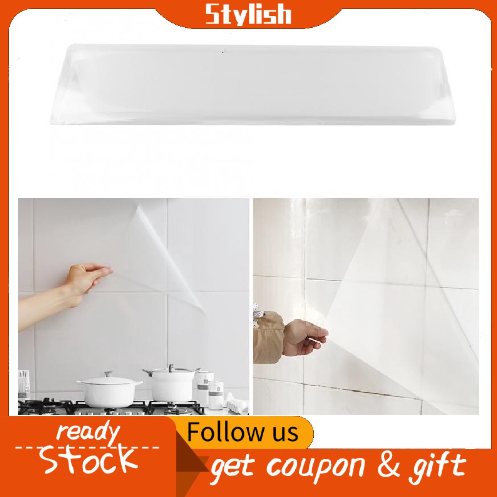 Decal dán tường bếp trong suốt chống dầu mỡ tiện dụng