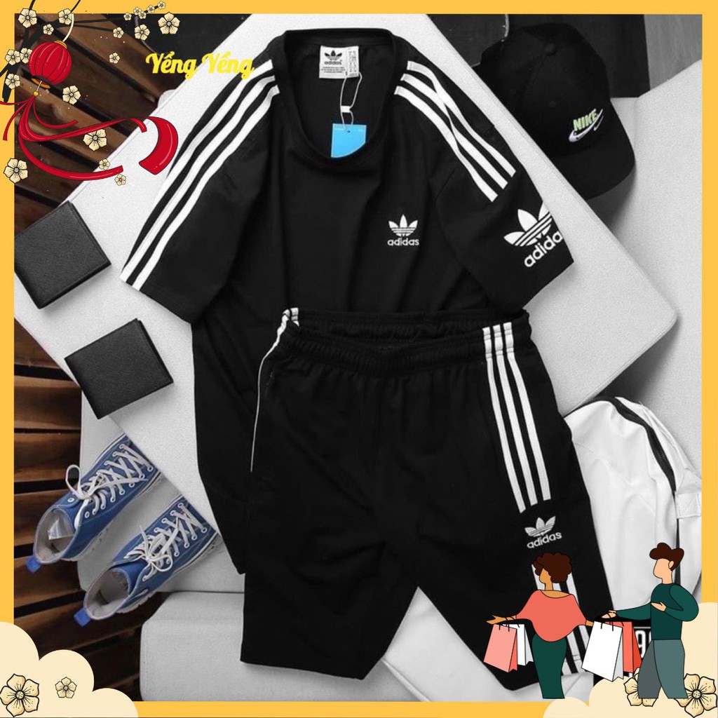 [Mã SKAMA06 giảm 8% tối đa 50K đơn 250K] BNA12 - BỘ DA.S NAM TRƠN CỘC TAY 3 SỌC