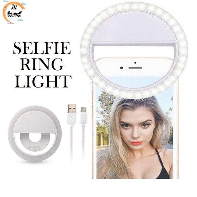 Vòng Đèn Led Selfie 36 Bóng Có Thể Sạc Lại Dùng Để Trang Điểm Quay Video