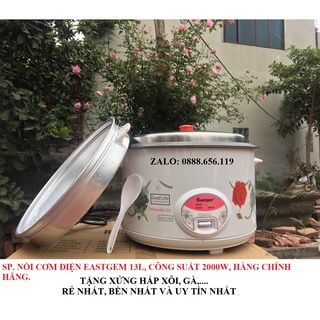 [Free Ship] Nồi Cơm Điện Công Nghiệp Eastgem 13l Tặng Có Xửng Hấp Xôi, gà..bảo hành 12 tháng