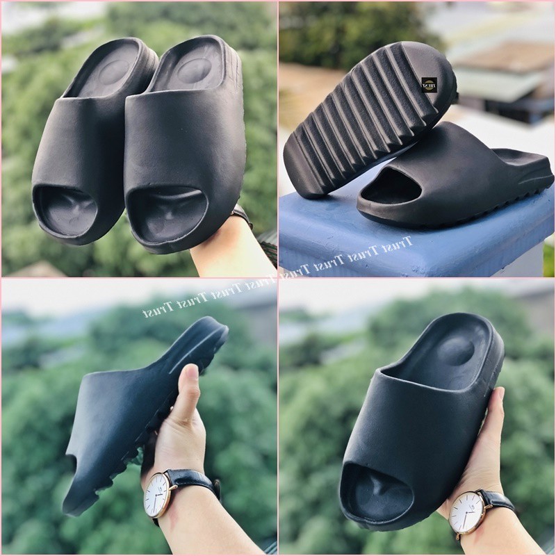 [Freeship + hộp + sẵn kho] Dép quai ngang nam nữ bánh mì đen, chất xin