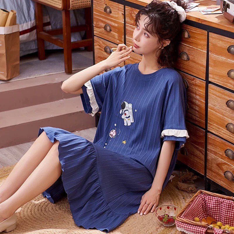 [ORDER] Đầm Ngủ Nữ Daisy Store Vải Cotton Mỏng Thoáng Mát Phong Cách Dễ Thương Công Chúa