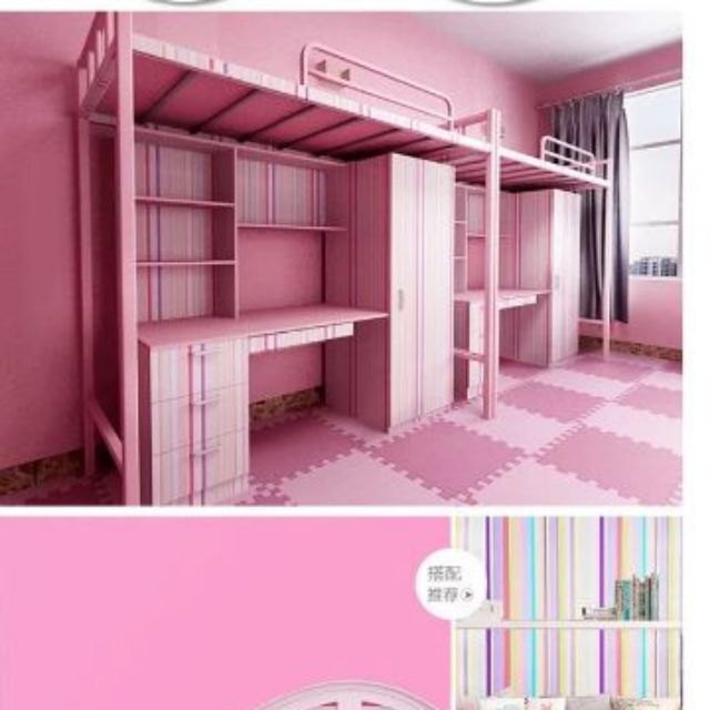 Decal giấy dán tường màu hồng sáng khổ 45cm keo sẵn