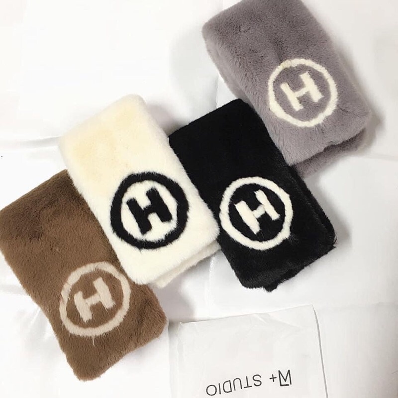 Khăn Quàng Cổ Lông Thương Hiệu Phong Cách Hq Sang Chảnh Cao Cấp