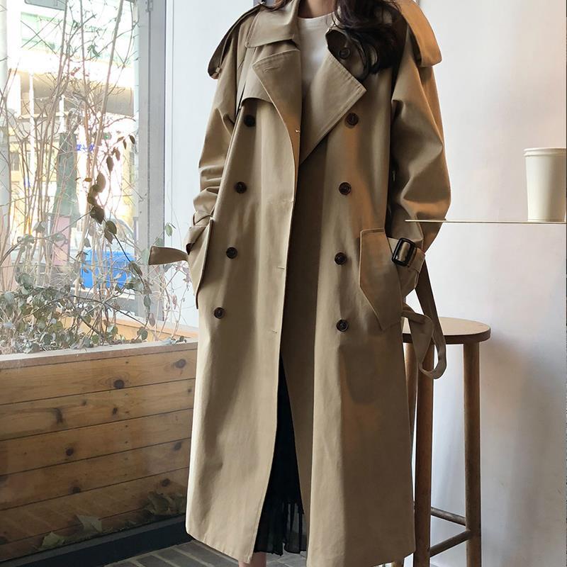 Áo Khoác Gió Dáng Rộng Thiết Kế Mới Thời Trang Mùa Xuân Thu Theo Phong Cách Hàn Quốc Dành Cho Nữ 2021