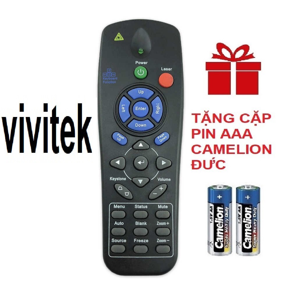 Remote điều khiển máy chiếu VIVITEK mẫu 2 projector ( Hàng xịn - Tặng pin )