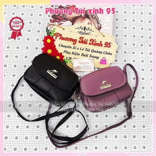 Túi đeo chéo Messenger da PU mềm cao cấp, 3 ngăn chứa rộng rãi Phuongtuixinh AC135