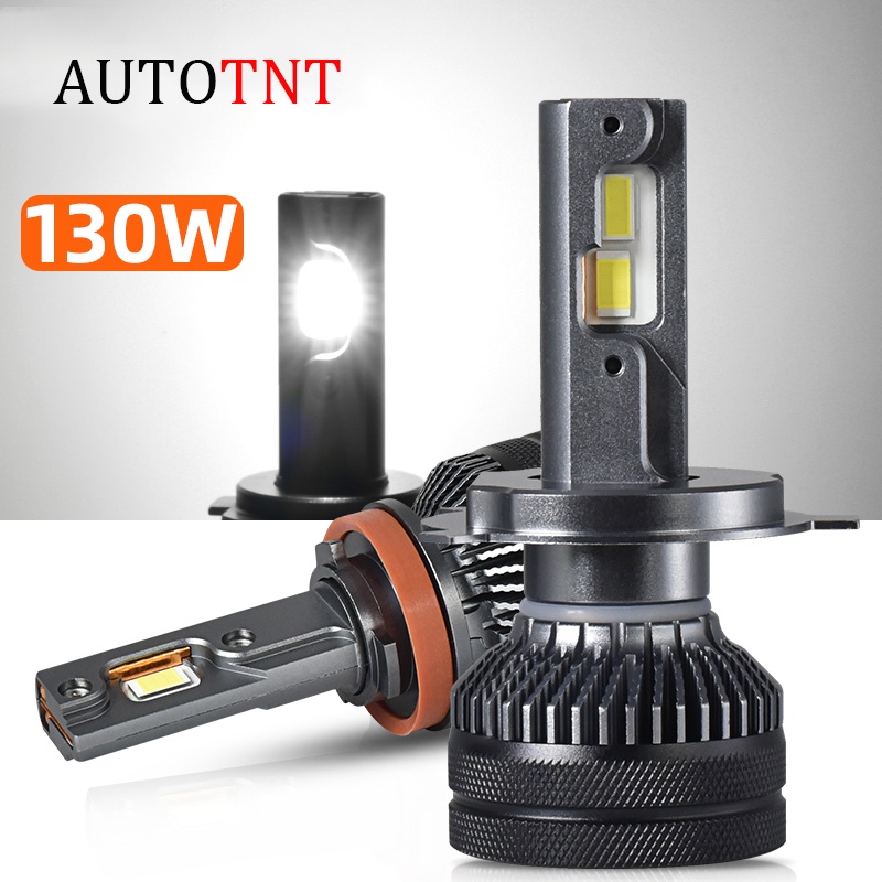 Set 2 Đèn Pha Led H7 H4 6000K 130W 32000Lm H8 H11 HB3 9005 HB4 9006 9012 Turbo 4300K 3000K Chuyên Dụng Cho Xe Hơi