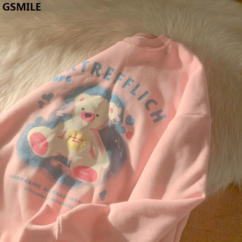 Áo Sweater In Hình Gấu Hoang Dã Mùa Thu Và Đông