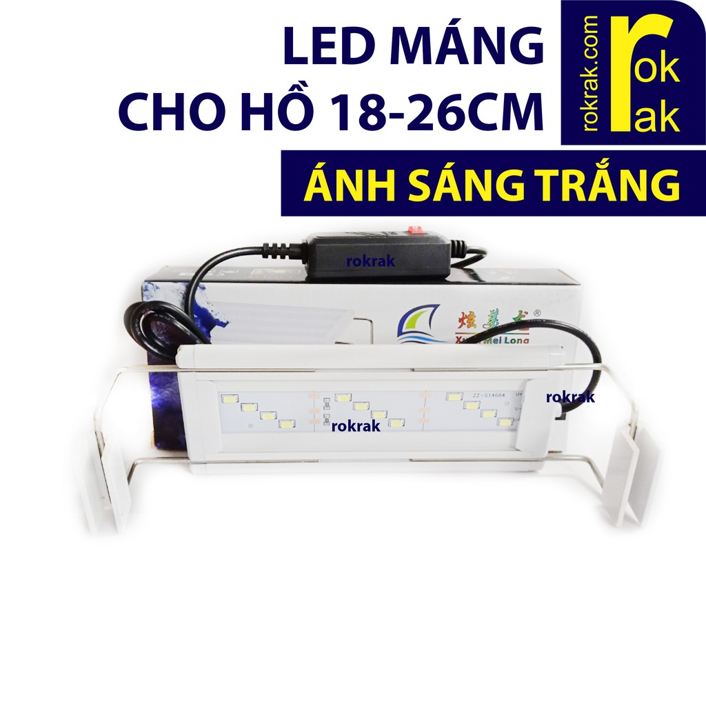 Đèn Led thủy sinh XML Xuan Mei Long 20/3W 3 dãy TRẮNG cho hồ 18-26cm