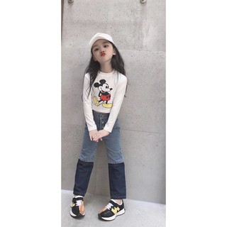 Áo thun dài tay cho bé gái mickey !