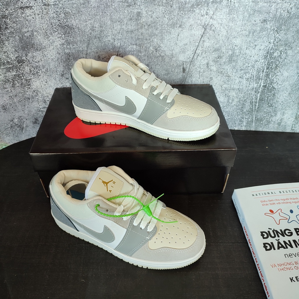 Giày thể thao Jordan xám paris cổ thấp, Giày Sneaker Paris JD1 Hàng Cao Cấp Full Box + Bill | BigBuy360 - bigbuy360.vn