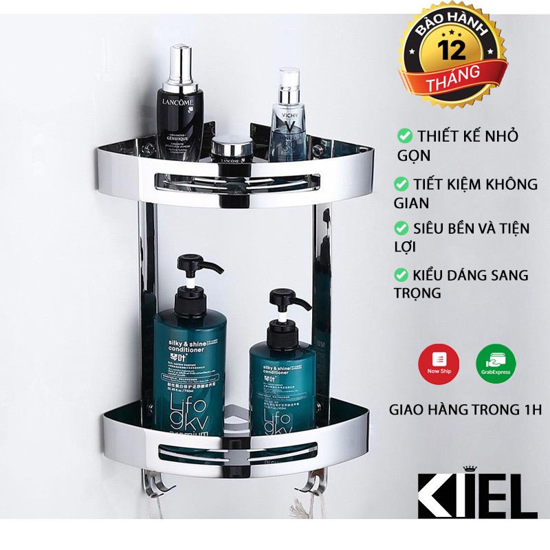 Kệ góc nhà tắm đa năng, kệ để đồ nhà tắm inox sus304 bảo hành 12 tháng chính hãng