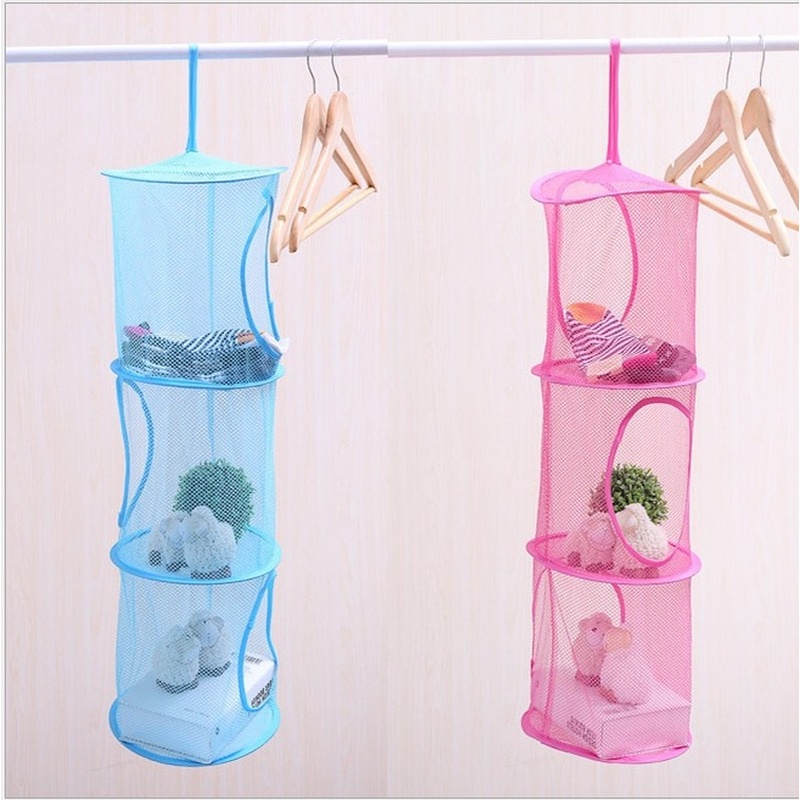 Túi Lưới Treo Tường 3 Tầng Đựng Đồ Chơi Cho Bé CR1