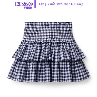 Chân váy bé gái janie and jack - gingham ruffle smocked waist skirt