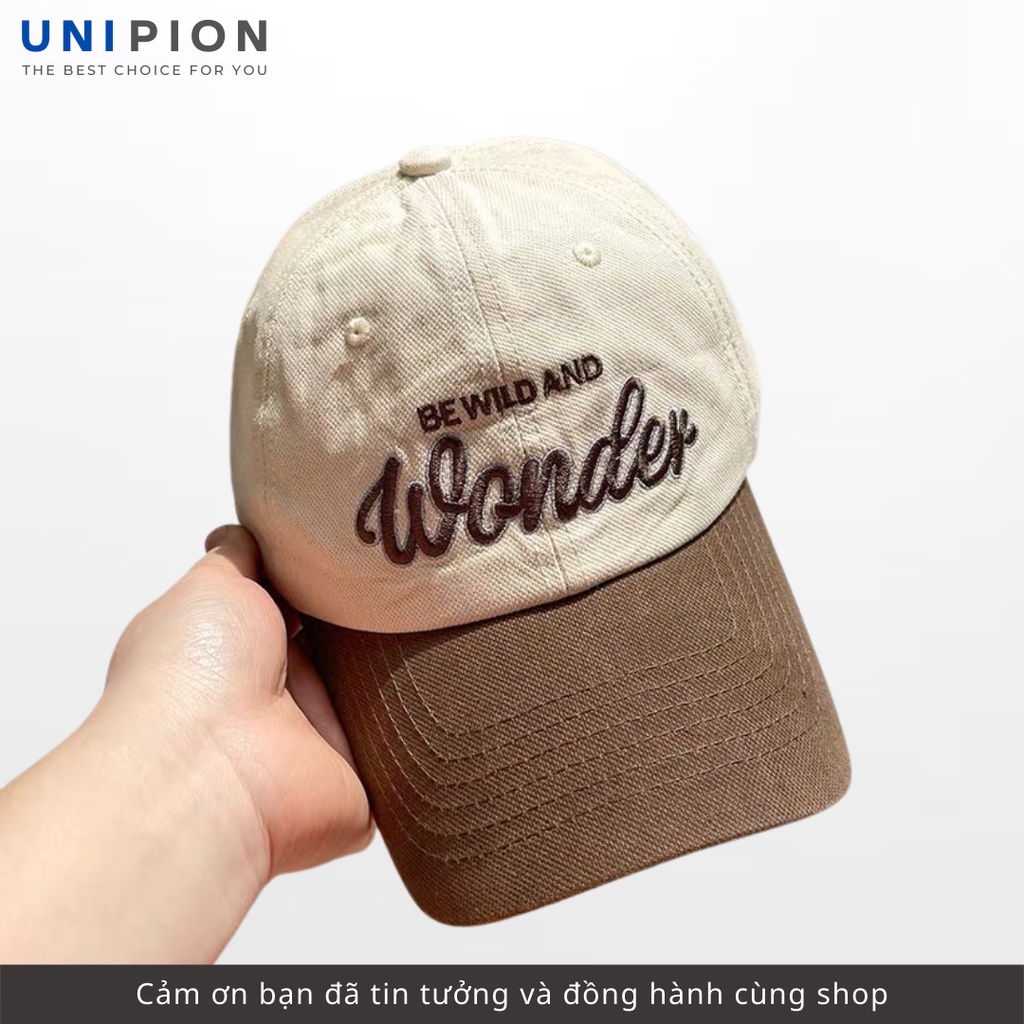 Mũ lưỡi trai Wonder, Nón lưỡi trai Wonder Unisex chất Kaki phong cách trẻ trung năng động