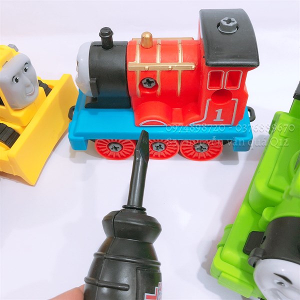 [Tháo lắp được] Túi đồ chơi tàu hỏa thomas mở tháo lắp sáng tạo y hình cho bé  RL589-17D