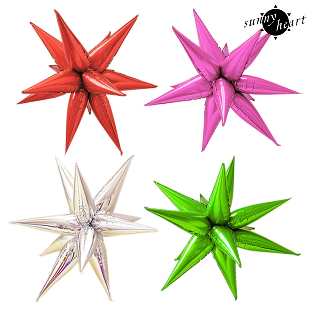 Set 12 Bong Bóng Lá Nhôm Hình Ngôi Sao Dùng Để Trang Trí Tiệc Sinh Nhật