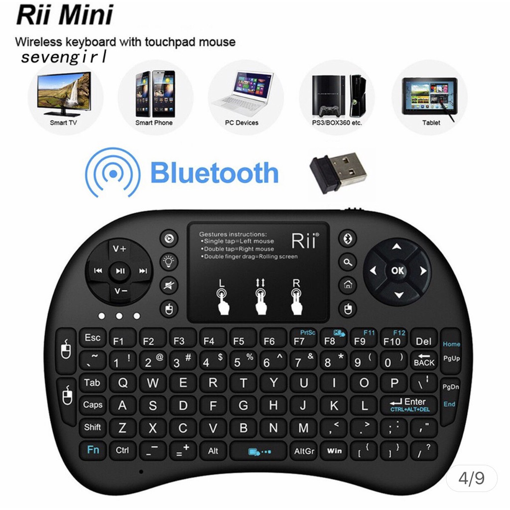 Bàn phím bluetooth kèm touchpad I8