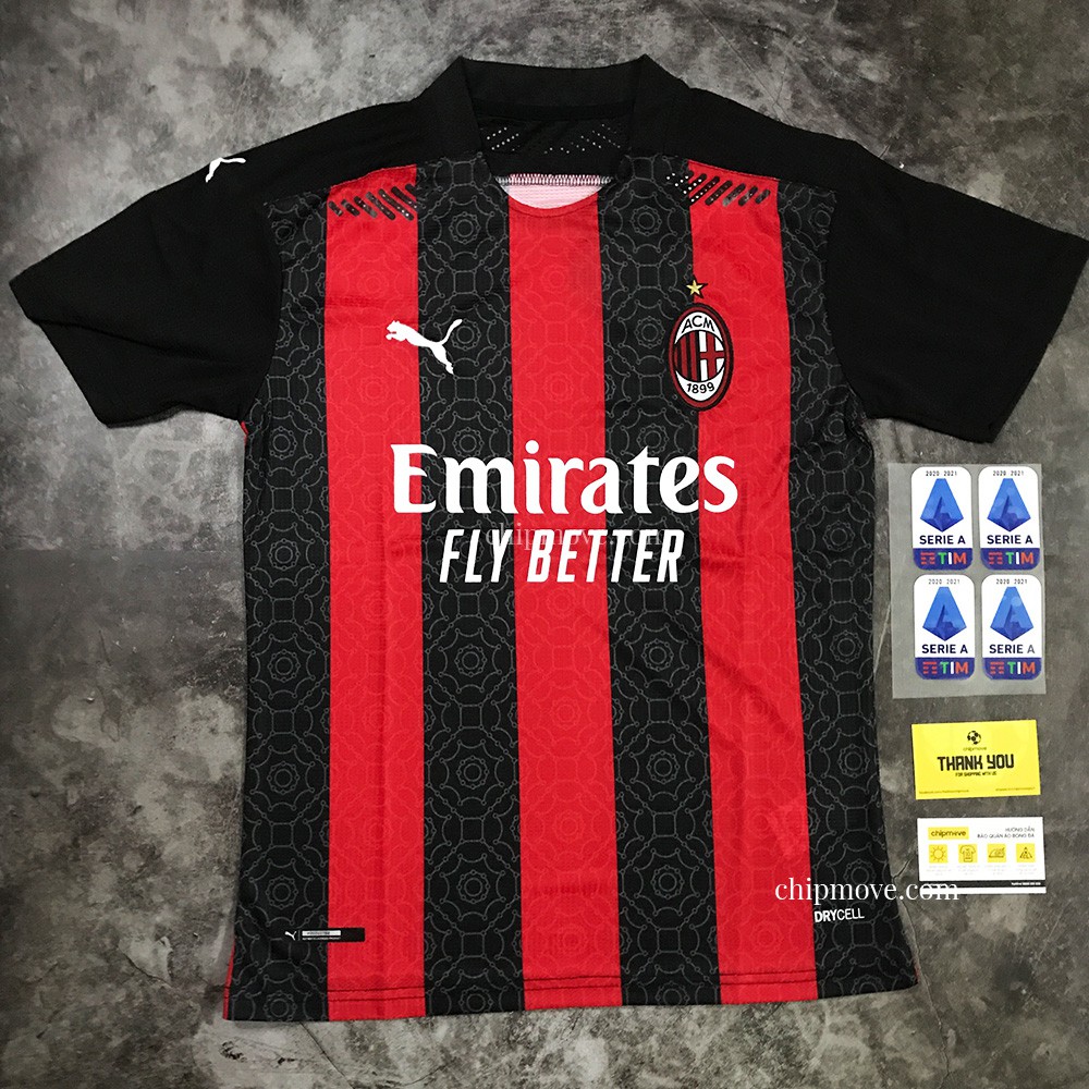 [FREESHIP] Bộ áo bóng đá AC Milan Đỏ sọc đen mùa giải mới 2020 đỏ sân nhà Thái cao cấp