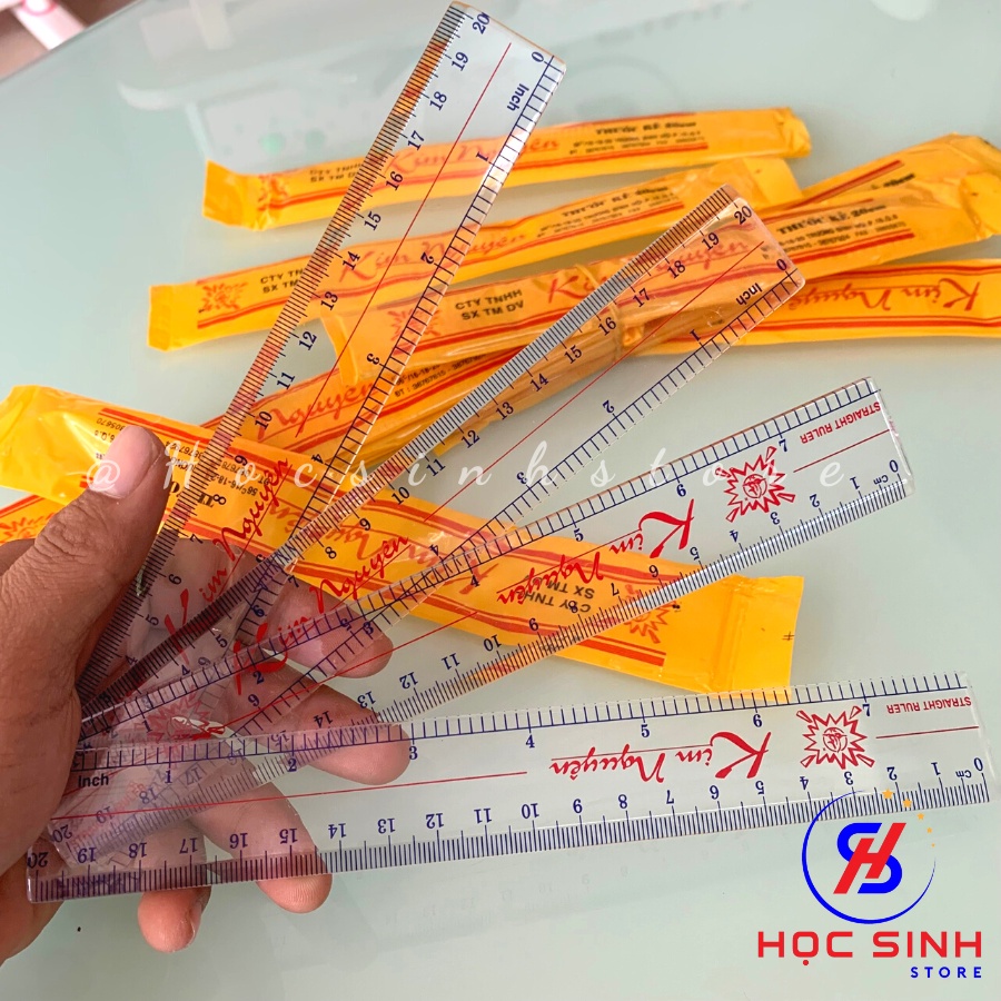 Thước Kẻ  30cm Cho Học Sinh, Văn Phòng Kim Nguyên Nhựa cứng, dày
