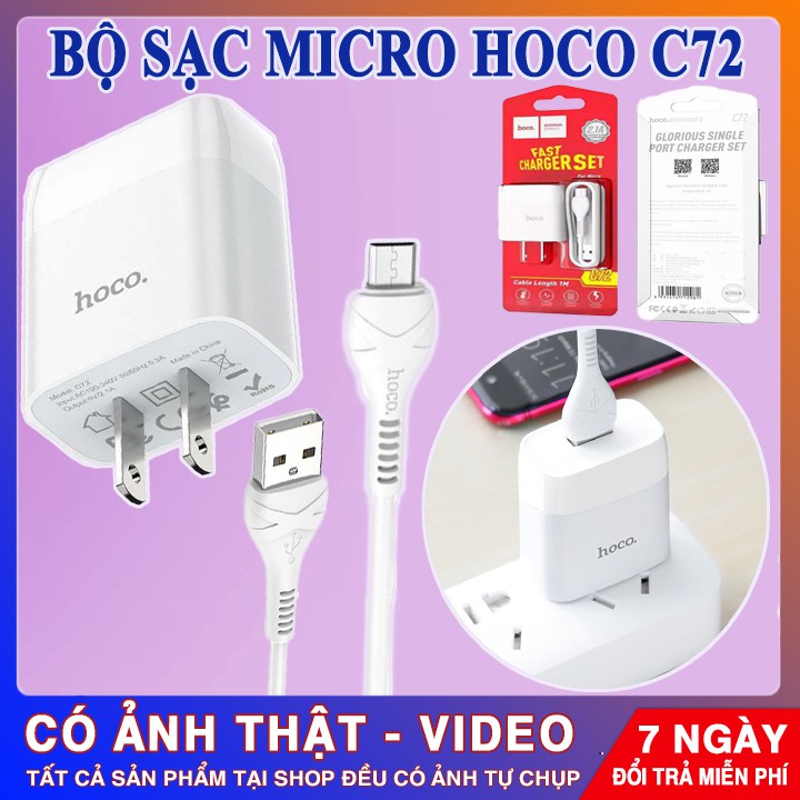 Bộ sạc C72 kèm cáp x37 micro usb